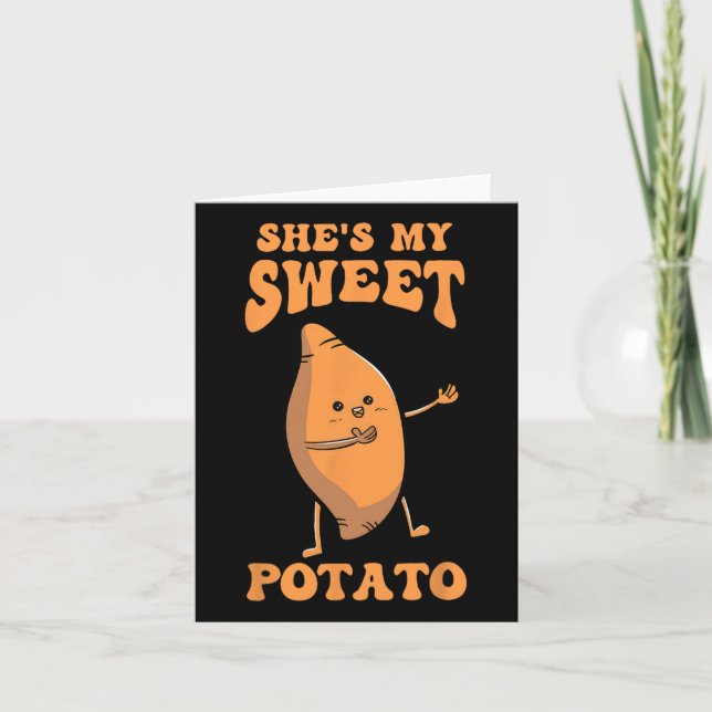 Carte Thanksgiving Matching Couple She's My Sweet Potato (Devant)