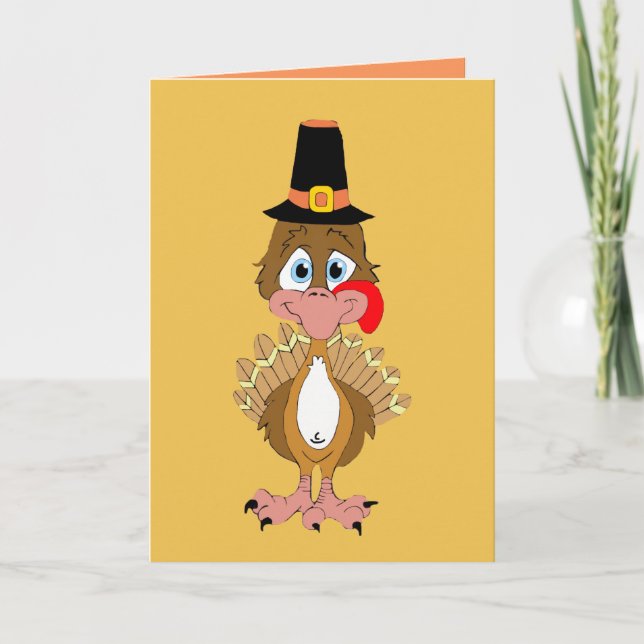 Carte Thanksgiving personnalisée Thomas Turkey (Devant)
