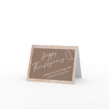 Carte Thanksgiving pliée
