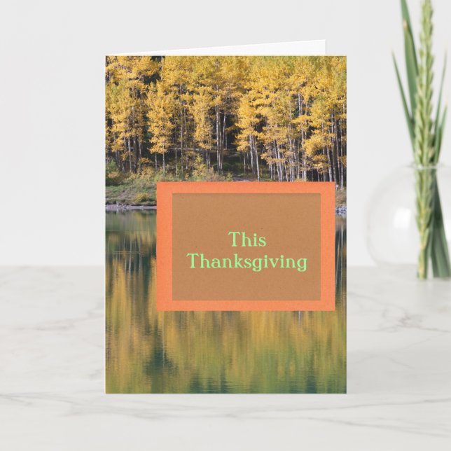 Carte Thanksgiving Reflet Golden Aspens (Devant)