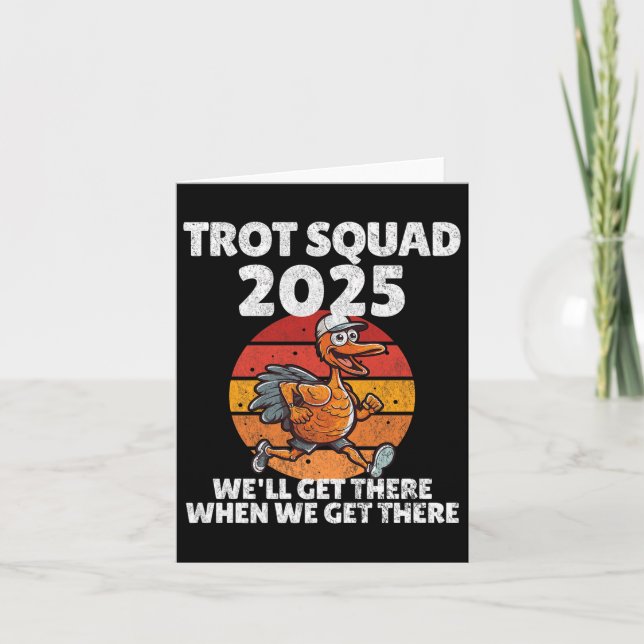 Carte Thanksgiving Running Turkey Trot Squad 2025, Trot (Devant)