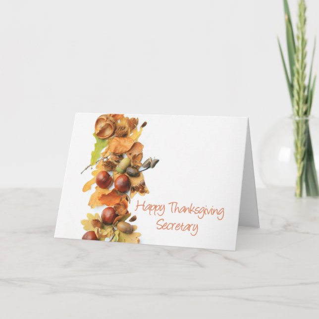 Carte Thanksgiving Secrétaire (Devant)