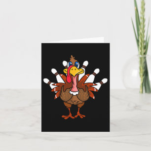 Carte Thanksgiving Turkey Bowling