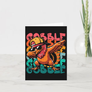Carte Thanksgiving Turkey Dab Gobble Funny Toddler Boys