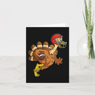 Carte Thanksgiving Turquie Runback Football Boys Kid