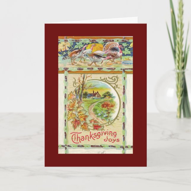 Carte Thanksgiving vintage (Devant)