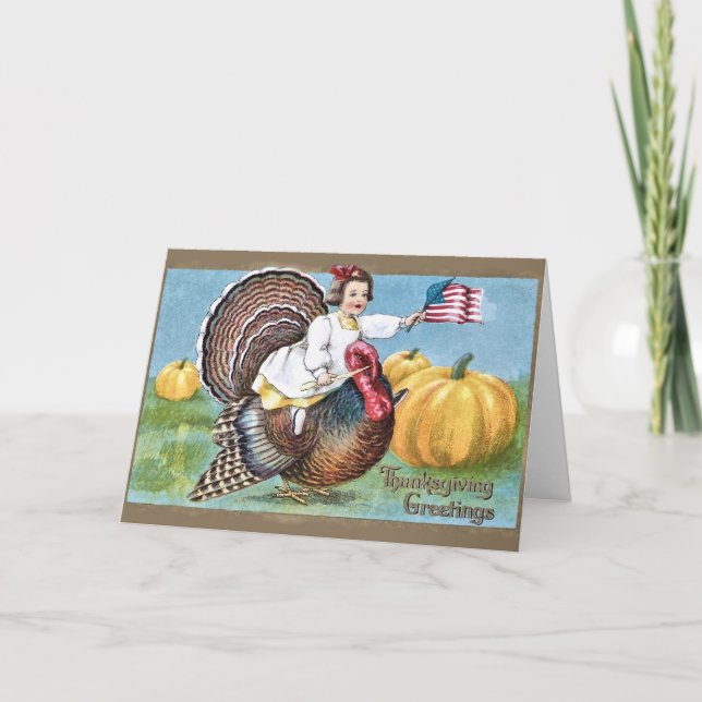 Carte Thanksgiving vintage (Devant)