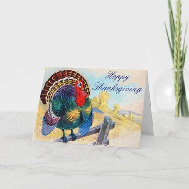 Carte Thanksgiving vintage (Devant)