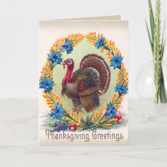 Carte Thanksgiving vintage (Devant)