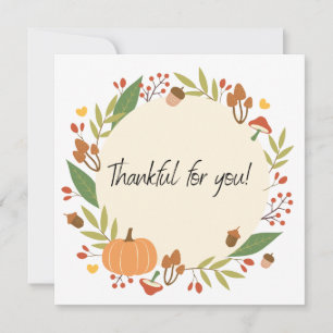 Carte Thanksgiving Wreath Card