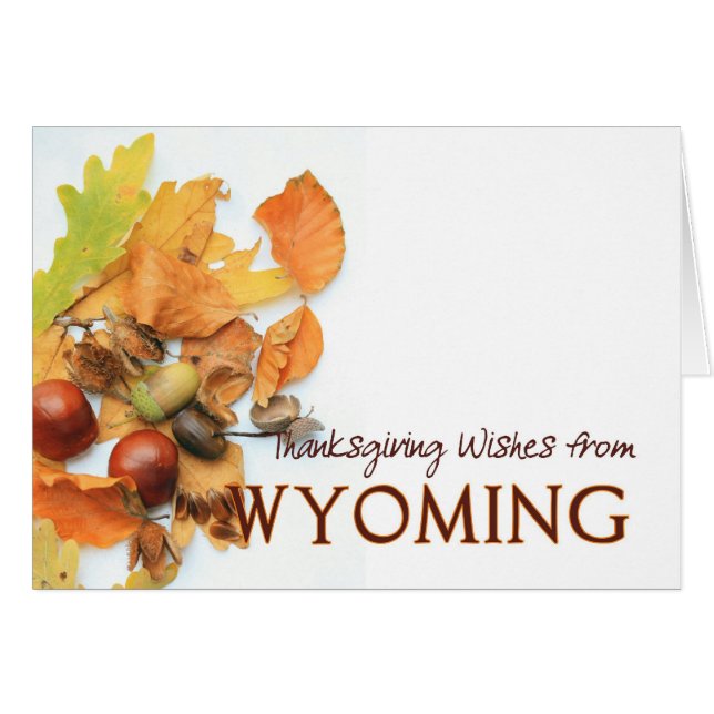Carte Thanksgiving Wyoming (Devant Horizontal)