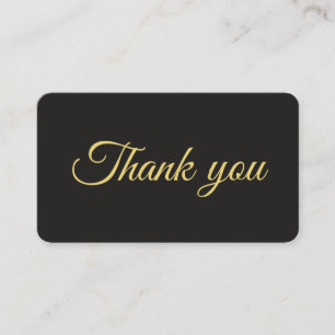 Carte Thankyou Décontracté Black et Gold moderne M