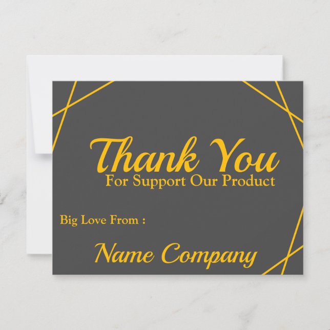 Carte Thankyou minimaliste mais élégante (Devant)