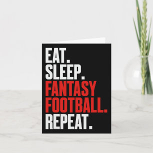 Carte That Says eat Sleep Imaginaire Football Repeat'
