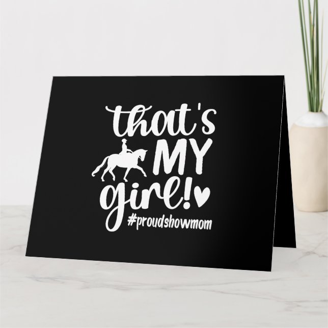 Carte Thats Ma Fille Cheval Fière Montrer Maman Moth Equ (Devant)