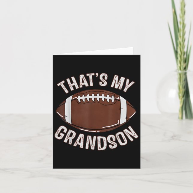 Carte That's My Grandson Football Grandma Granddad Famil (Devant)