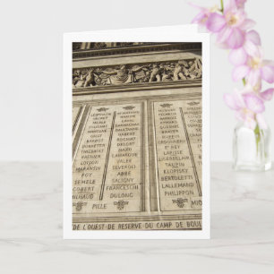 Carte The Arc De Triomphe Memorial, Paris, France