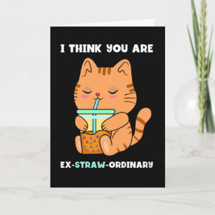 Carte Thé aux bulles de chaton, vous êtes une perle de b