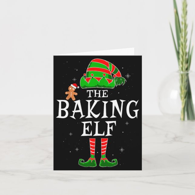 Carte The Baking Elf Group Matching Family Christmas Coo (Devant)