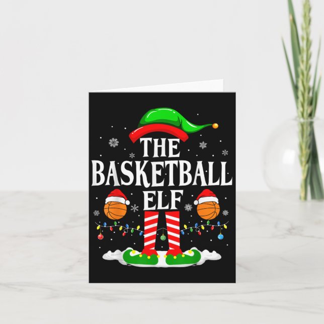 Carte The Basketball Elf Bball Xmas Basketball Christmas (Devant)