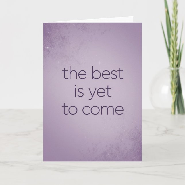 Carte "The Best Is Yet To Come" Hope Card (Devant)