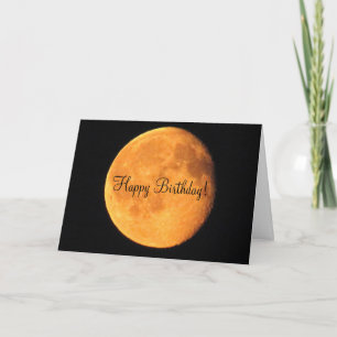 Carte The Big Yellow Moon ; Joyeux anniversaire