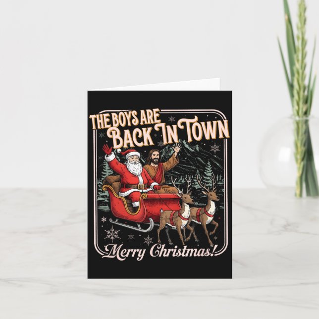 Carte The Boys Are Back In Town Christmas Christian Sant (Devant)