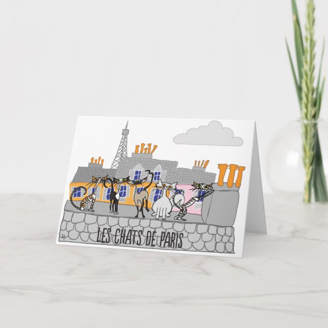 Carte The Cats of Paris greeting card (Devant)