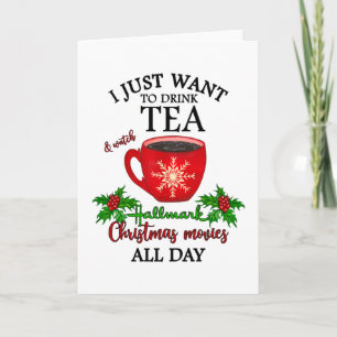 Carte Thé chaud et films de Noël
