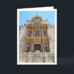 Carte The Church of the Assumption of Our Lady, Lliria<br><div class="desc">The Church of the Assumption of Our Lady,  Lliria Greeting Card. You can easily customize this product for free if you would like to add wording or change the color of the background.</div>