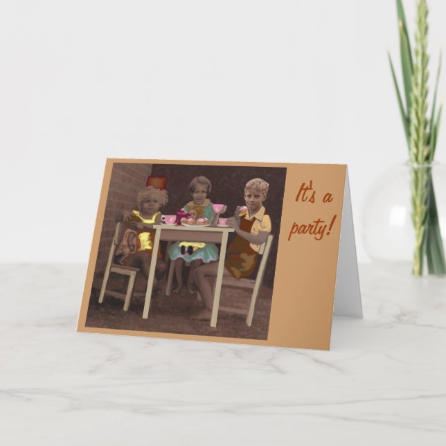 Carte Thé de l'après-midi, C'est une fête ! (Devant)