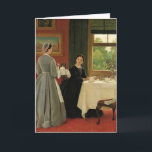 Carte Thé de l'après-midi | George Dunlop Leslie<br><div class="desc">Afternoon Tea (1865) de George Dunlop Leslie est une charmante peinture vintage qui capture un moment raffiné de loisirs de l'ère victorienne. L'oeuvre représente une femme élégamment habillée assise à une table à thé, exutant grâce et tranquillité car elle apprécie son rafraîchissement de l'après-midi. L'attention portée aux détails par Leslie,...</div>