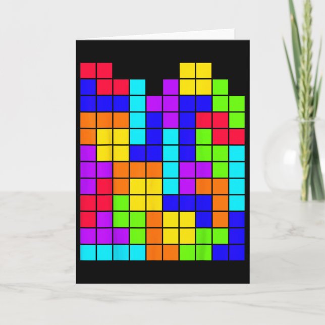 Carte Thé de maths de jeu vidéo de puzzle de blocs de Te (Devant)