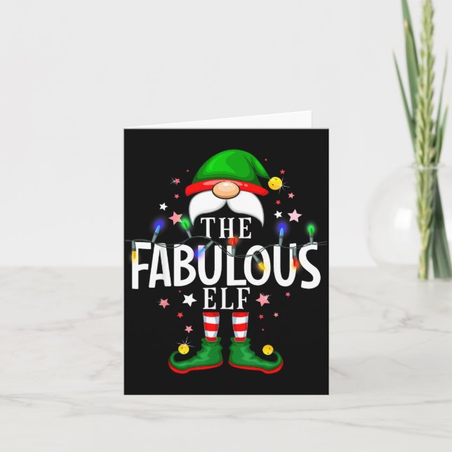 Carte The Fabulous Elf Christmas Family Pajama Party  (Devant)