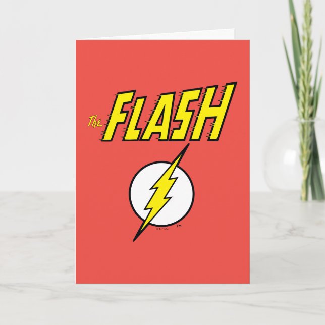 Carte The Flash Name & Lightning Bolt Logo (Devant)