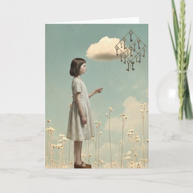 Carte The Girl & Her Key Kite | Surreal Storybook  (Devant)