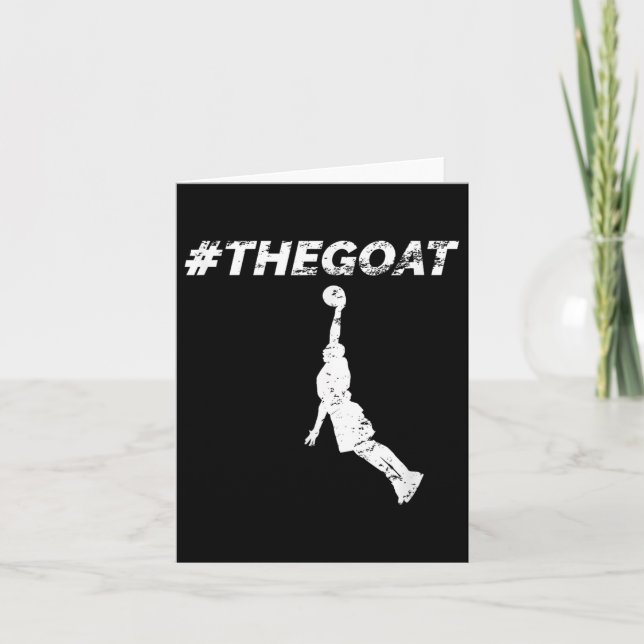Carte The Goat Greatest Of All Time Basketball Motivatio (Devant)
