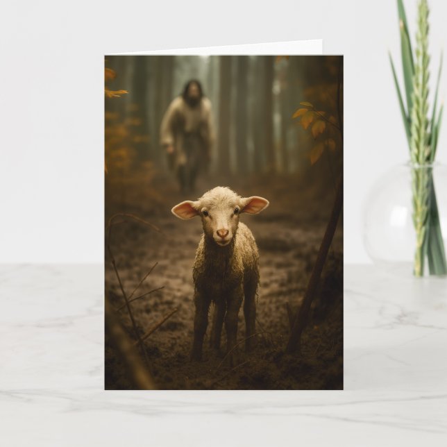 Carte The Good Shepherd and the Lost Lamb – Jesus & Lamb (Devant)