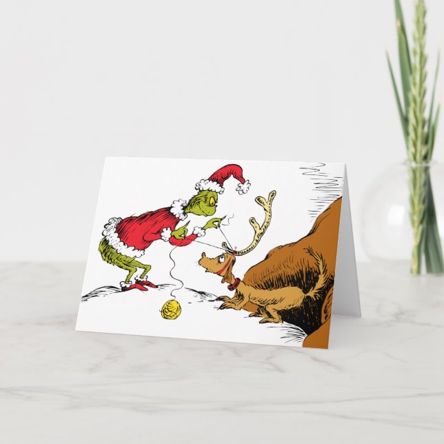 Carte The Grinch Prepares Max the Reindeer (Devant)