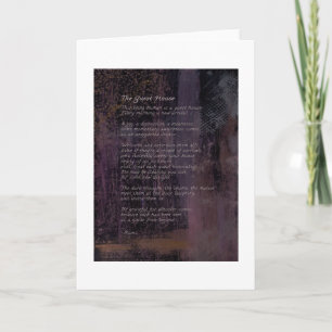 Carte The Guest House by Rumi, Poetry Abstract Wall Art