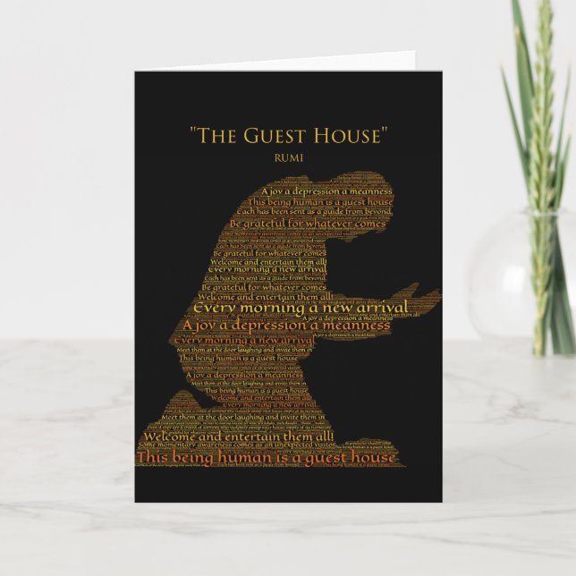Carte "The Guest House" Poem Greeting (Devant)