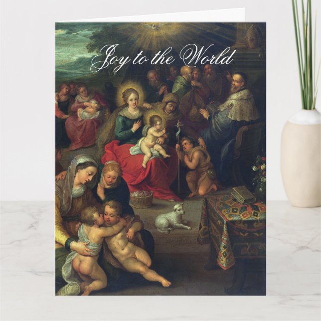 Carte The Holy Kinship Baby Jesus Christmas Greetings (Devant)
