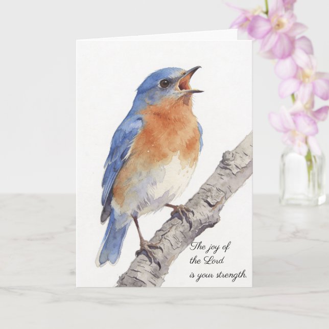 Carte The Joy of the LORD is your strength (Orchidée)