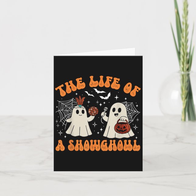 Carte The Life Of A Showghoul Cute Ghost Halloween Retro (Devant)