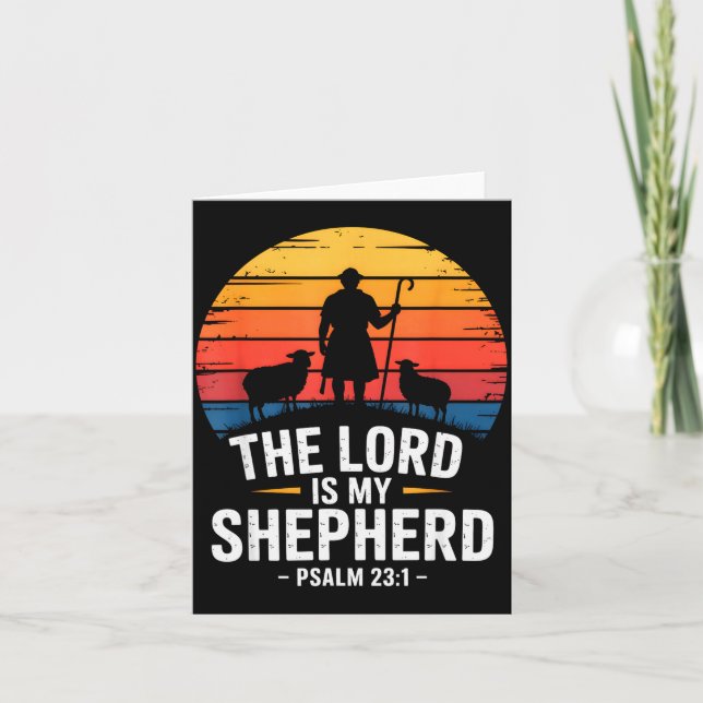 Carte The Lord Is My Shepherd Psalm 23_1 Bible Verse  (Devant)