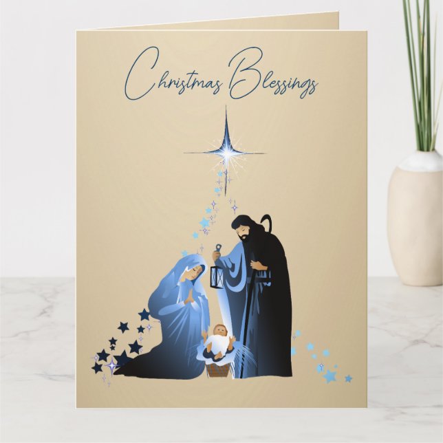 Carte The Nativity of Baby Jesus Christmas Greetings (Devant)