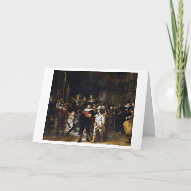 Carte The Night Watch, Rembrandt, 1642 (Devant)