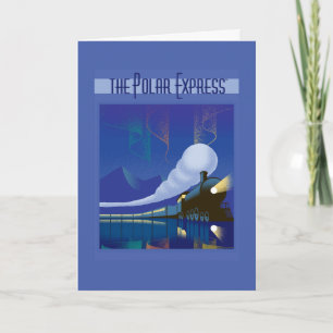 Carte The Polar Express   Aurores Boréales Voyage Rétro