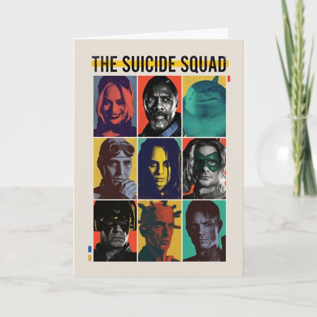Carte The Suicide Squad | Retro Grid With Harley Quinn (Devant)