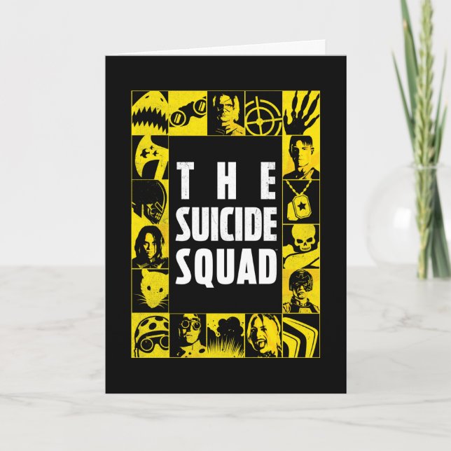 Carte The Suicide Squad | Yellow & Black Icon Blocks (Devant)